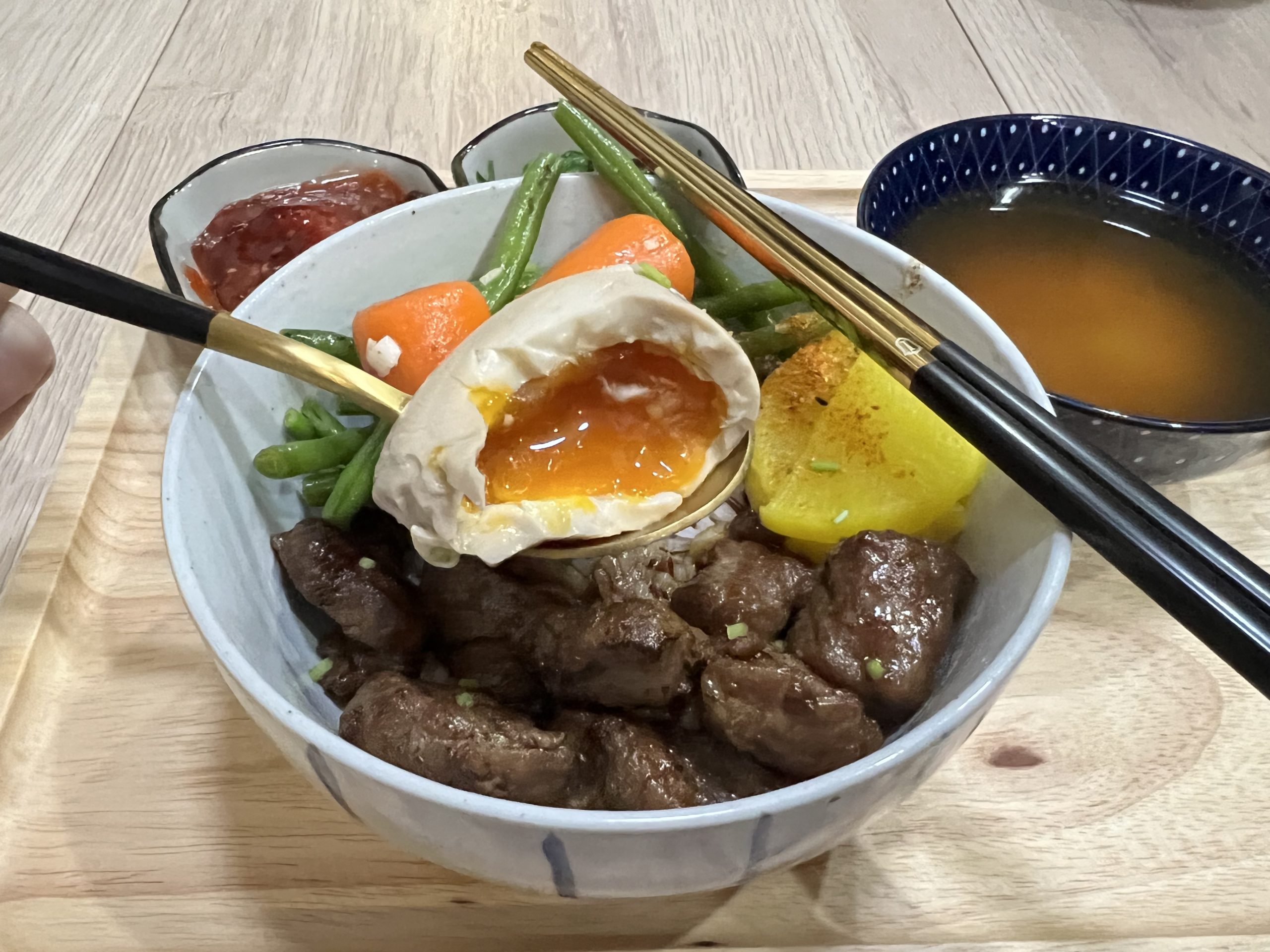 Beef Teriyaki Bowl (with friendship and sake)