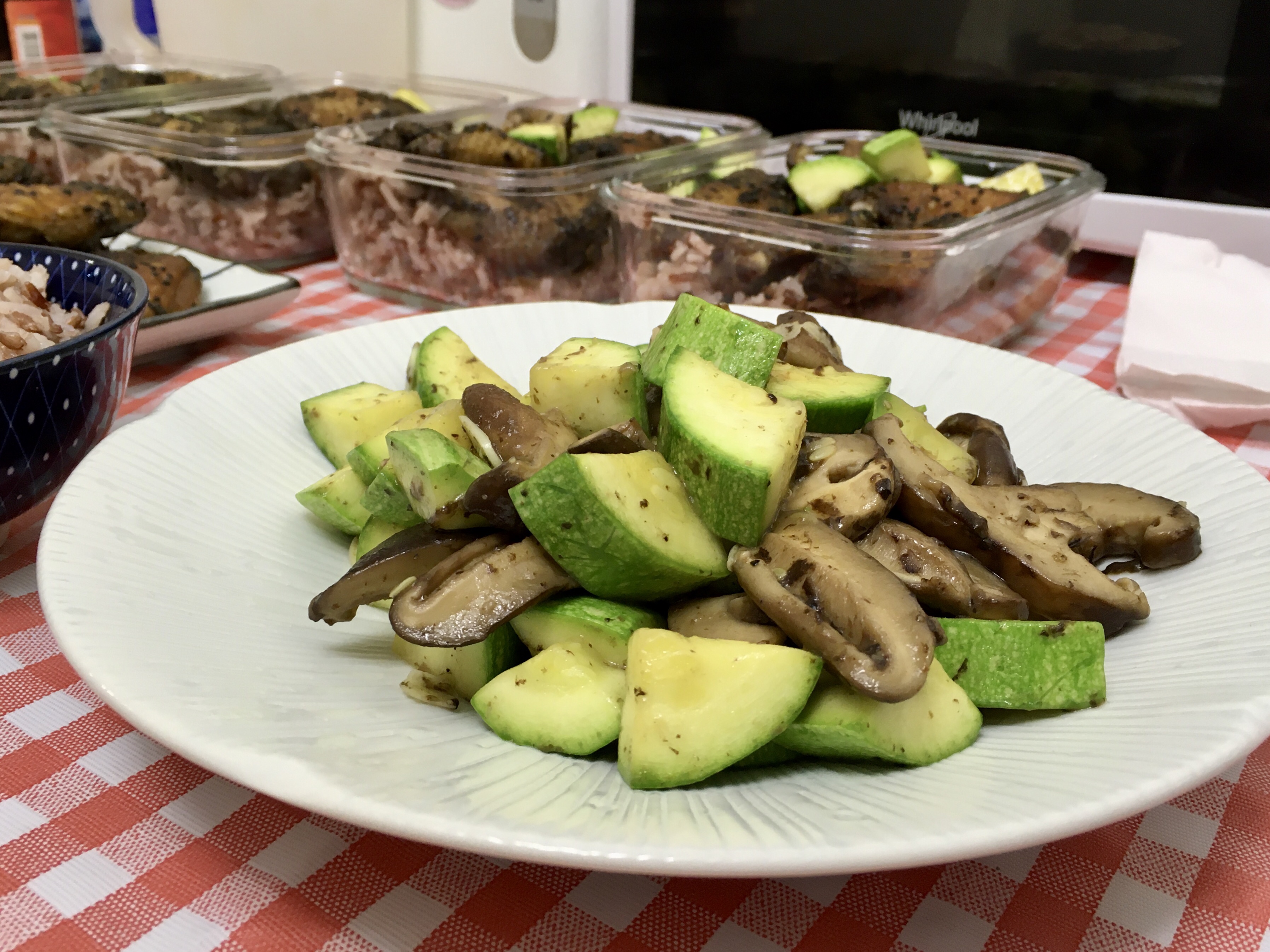 Shiitake Mushroom and Zucchini Saute